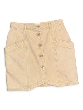 Isabel Marant Étoile Beige Button-Front Mini Skirt Size 42/US 10
